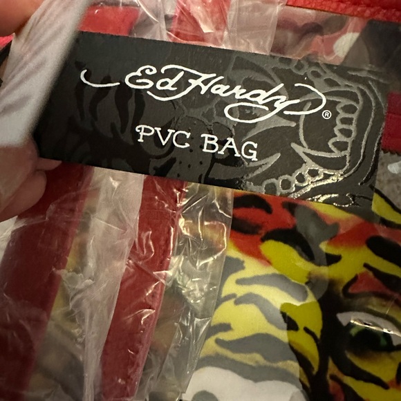 Ed Hardy Bengal Tiger PVC Tote NWT Retails $159 - Picture 4 of 7